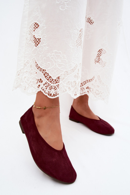 Ballerines violettes en daim synthétique Camdena