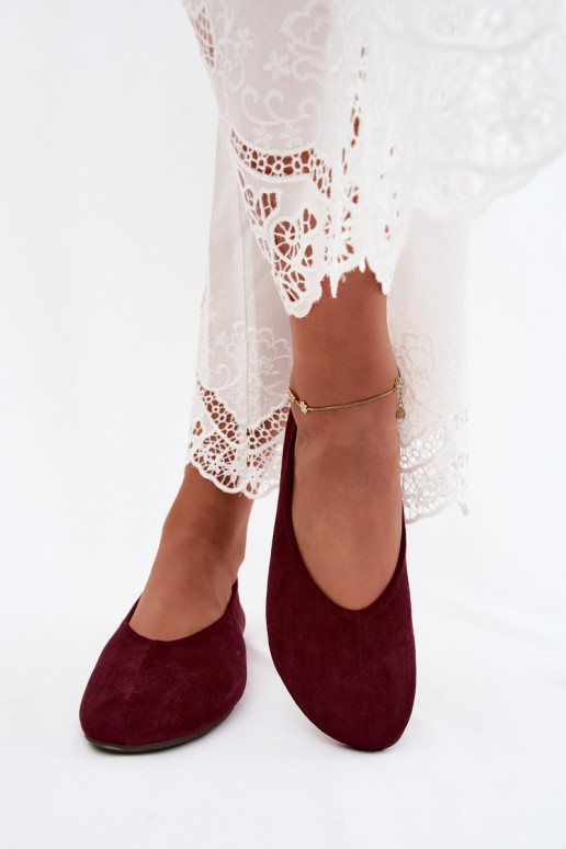 Ballerines violettes en daim synthétique Camdena