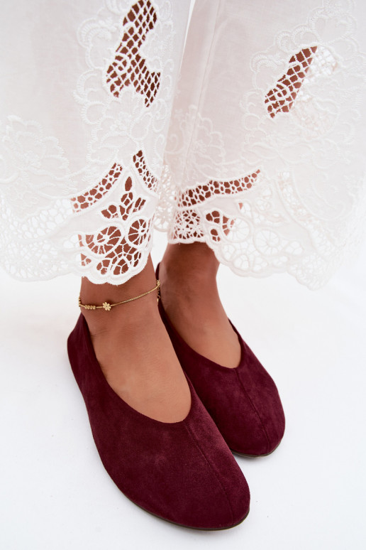 Ballerines violettes en daim synthétique Camdena