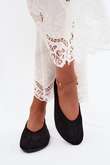 Ballerines noires en daim synthétique Camdena 2