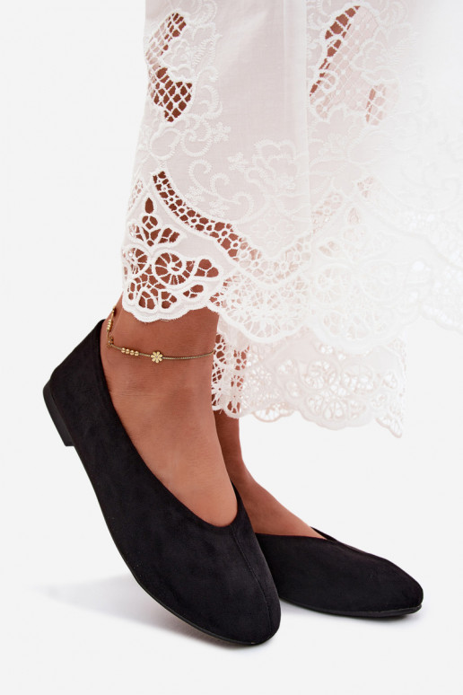 Ballerines noires en daim synthétique Camdena