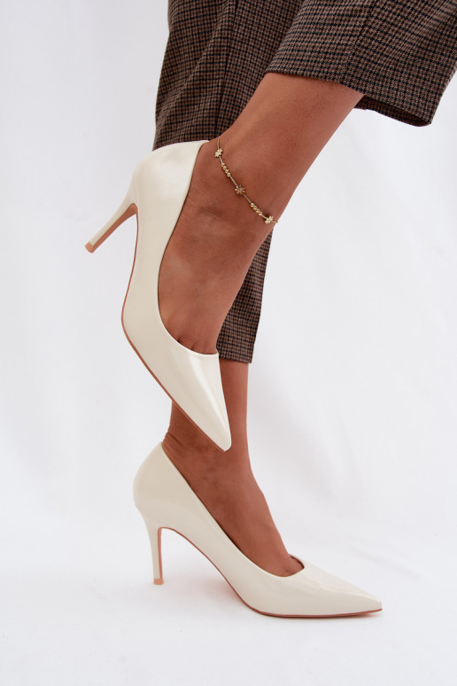 Chaussures à talons hauts en cuir synthétique avec effet verni Zgaszona Biel Tropessa