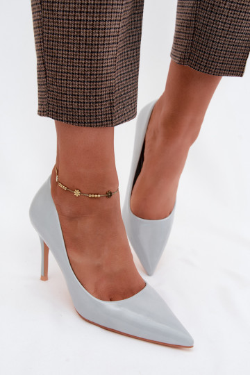 Chaussures à talons hauts bleues en cuir synthétique avec effet verni Tropessa