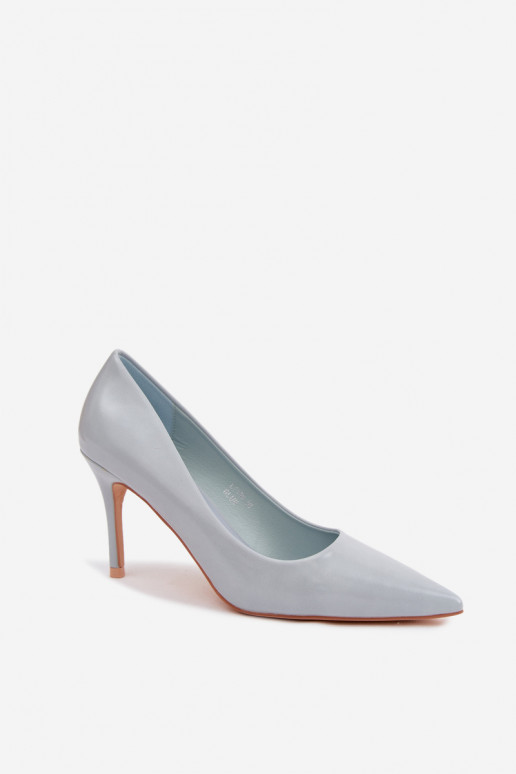 Chaussures à talons hauts bleues en cuir synthétique avec effet verni Tropessa