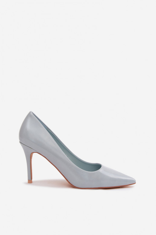 Chaussures à talons hauts bleues en cuir synthétique avec effet verni Tropessa