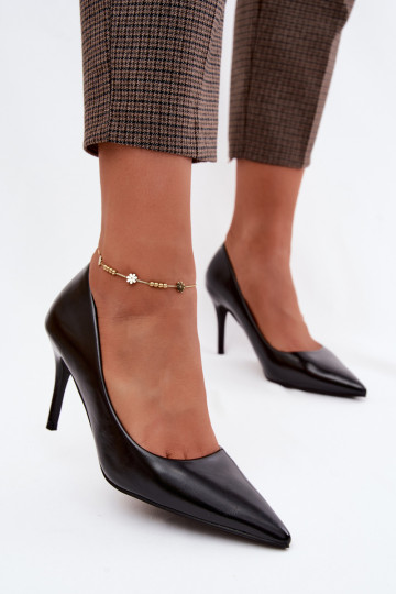 Escarpins noirs laqués en cuir synthétique Tropessa 2