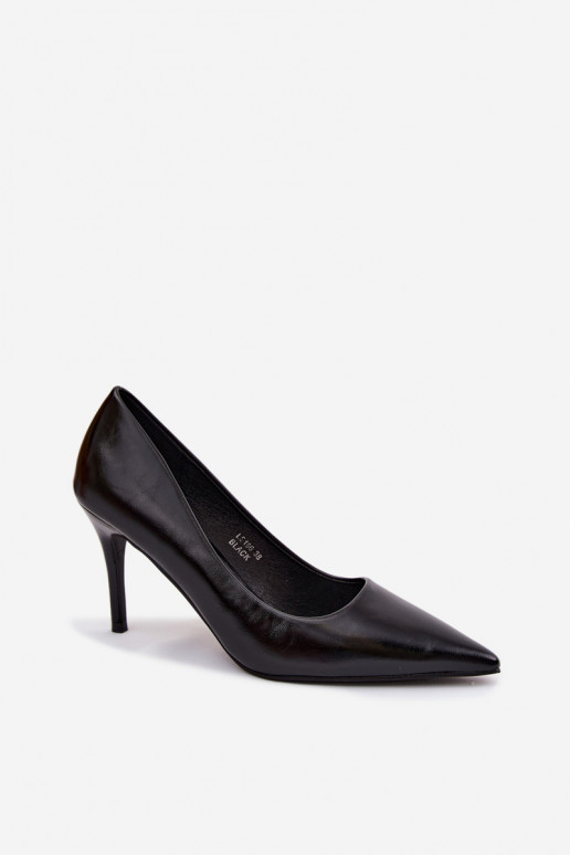 Escarpins noirs laqués en cuir synthétique Tropessa