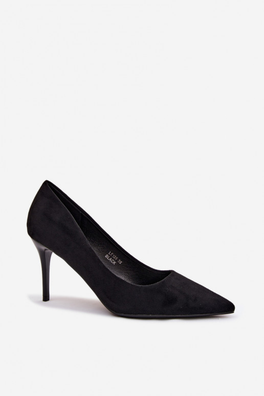 Escarpins noirs en daim synthétique Tropessa