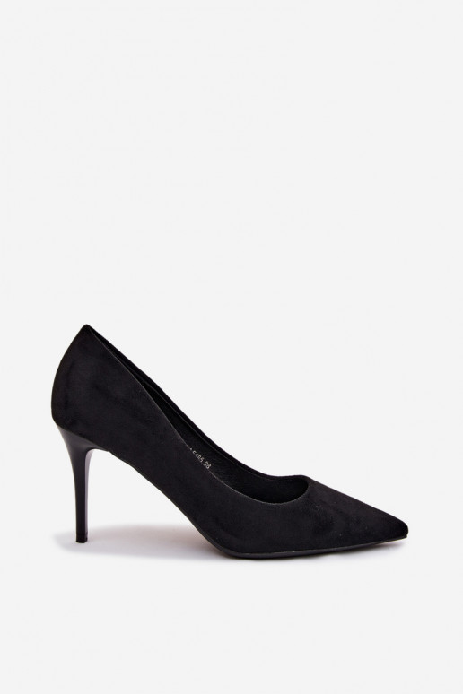 Escarpins noirs en daim synthétique Tropessa