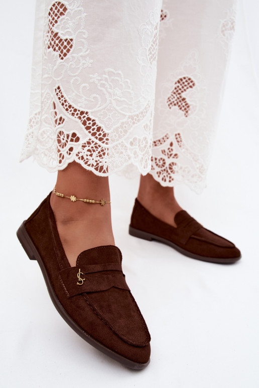 mocassins pour femmesImitacji en daimu CzekoladoÀe Prestelle