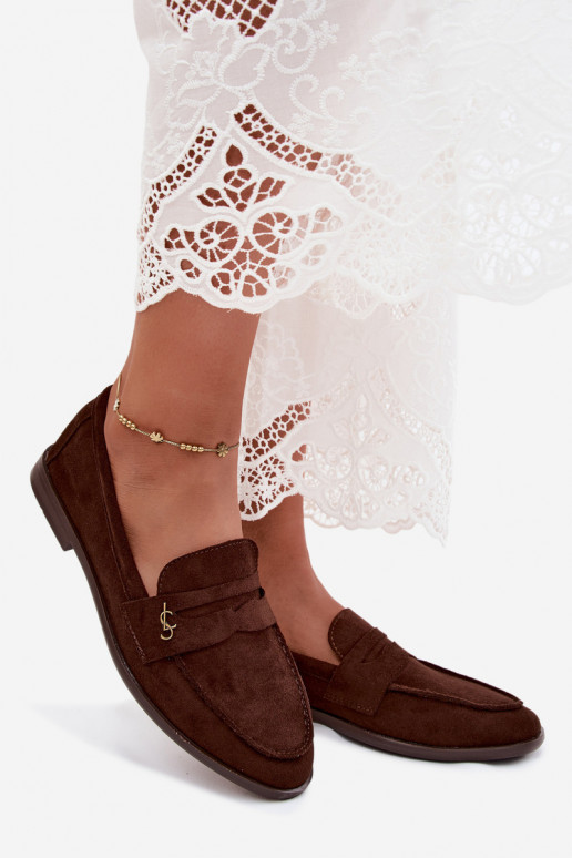 mocassins pour femmesImitacji en daimu CzekoladoÀe Prestelle
