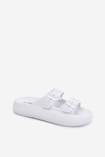 Chaussons pour femmes avec mousse et bandes blanches Sharmen