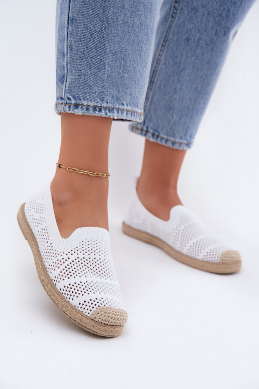 Espadrilles blanches ajourées Candessa