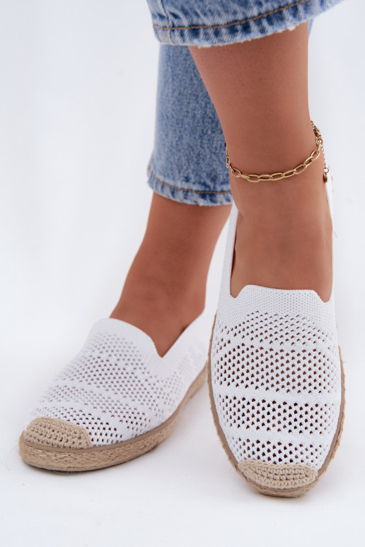 Espadrilles blanches ajourées Candessa