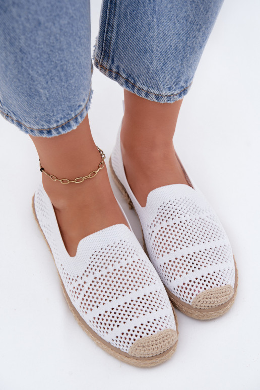 Espadrilles blanches ajourées Candessa
