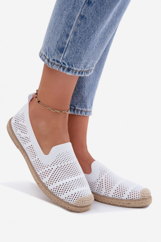 Espadrilles blanches ajourées Candessa