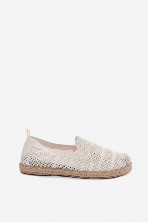 Espadrilles ivoire ajourées Candessa