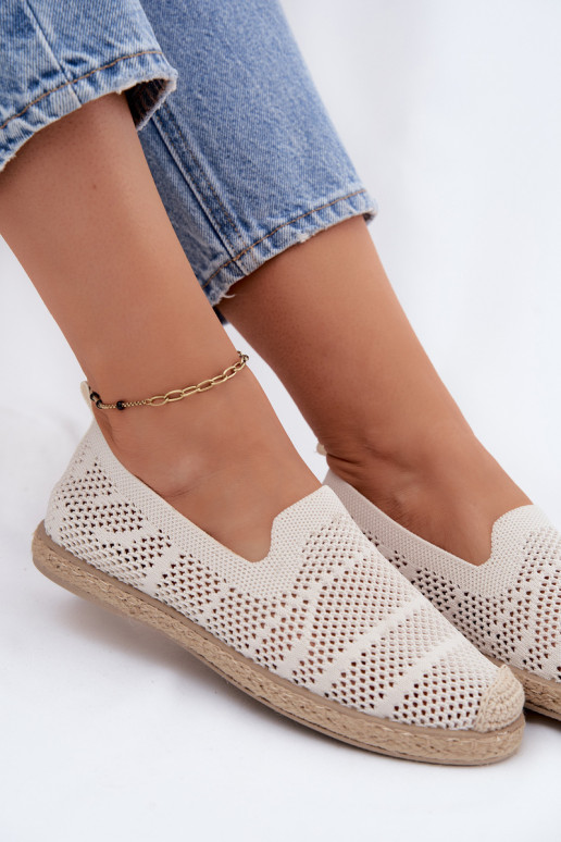 Espadrilles ivoire ajourées Candessa