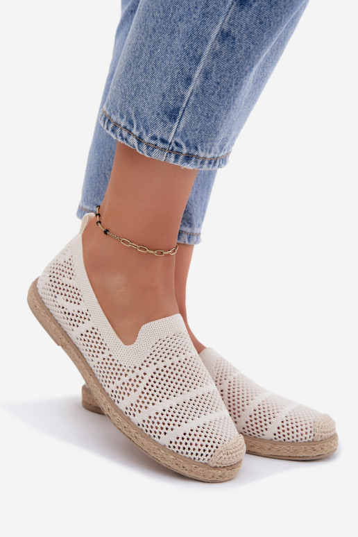 Espadrilles ivoire ajourées Candessa