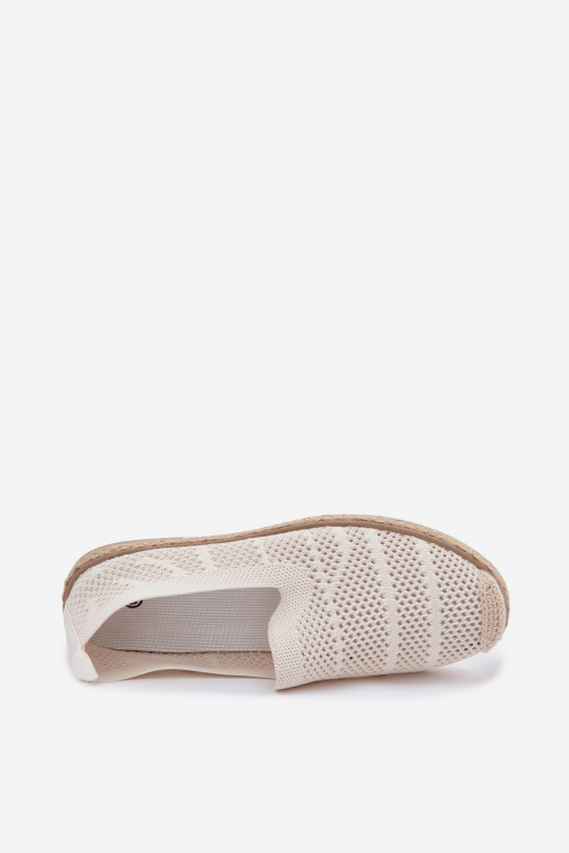Espadrilles ivoire ajourées Candessa