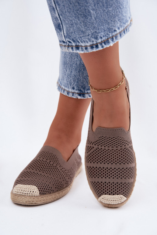 Espadrilles kaki ajourées Candessa