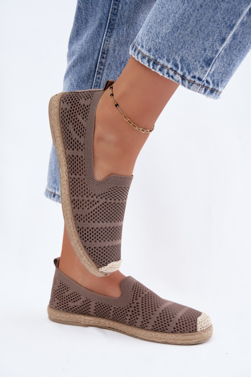 Espadrilles kaki ajourées Candessa