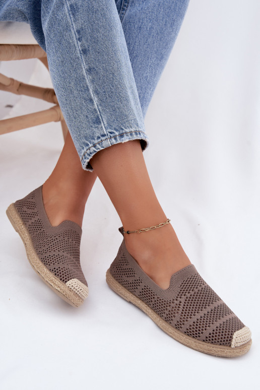 Espadrilles kaki ajourées Candessa