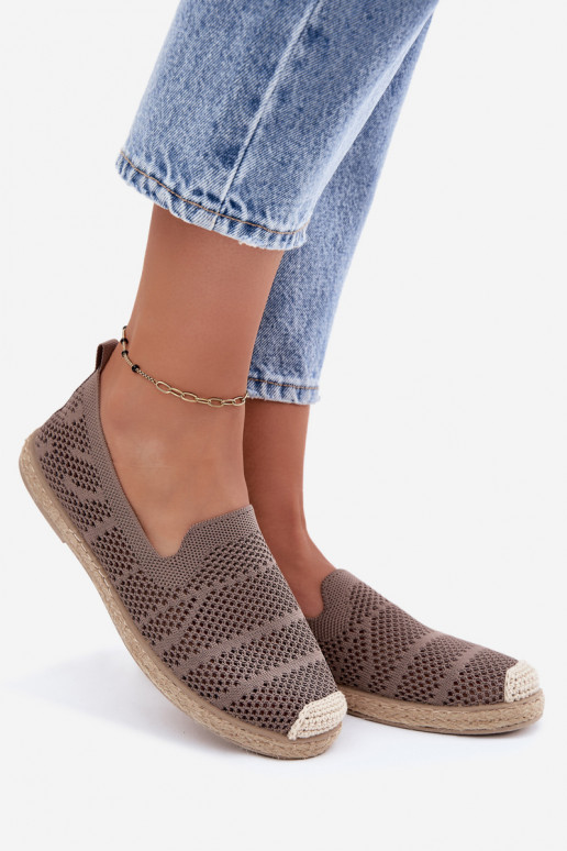 Espadrilles kaki ajourées Candessa