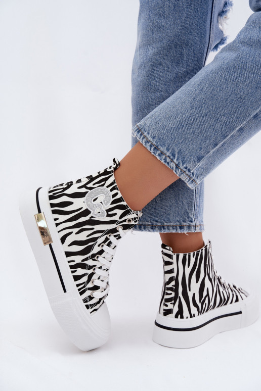 Chaussures décontractées avec plateforme Zebra Meloria
