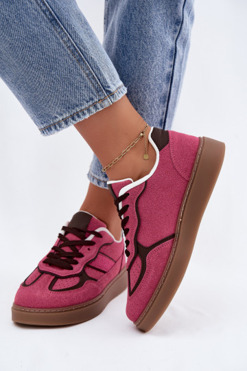 Baskets basses femmes en couleur rose Brenelle 2