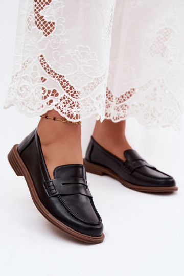 Mocassins femmes en cuir synthétique noir Roslyn 2