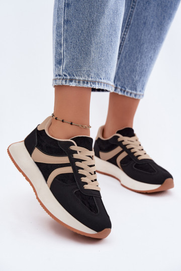 Baskets femmes avec plateforme en couleur noire Laurelia 2
