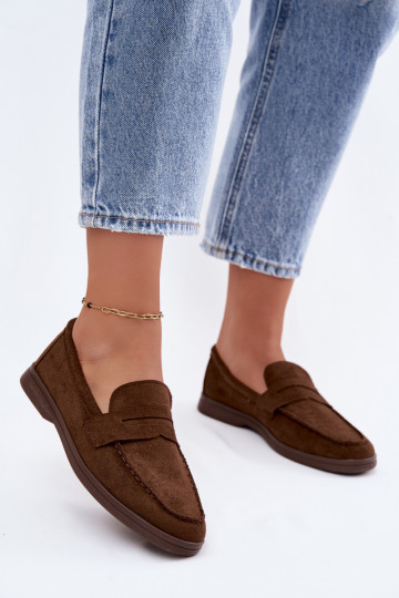 Mocassins en faux daim pour femmes CzekoladoĮe Renelia 2
