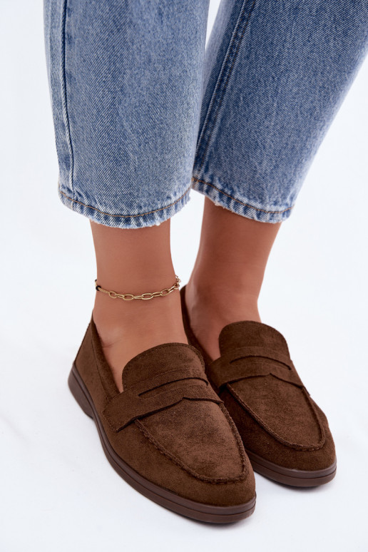 Mocassins en faux daim pour femmes CzekoladoĮe Renelia
