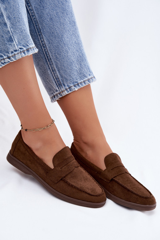 Mocassins en faux daim pour femmes CzekoladoĮe Renelia