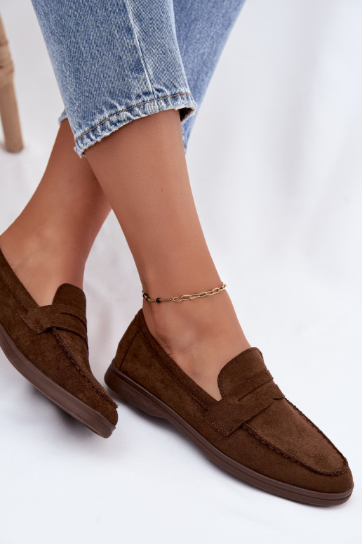Mocassins en faux daim pour femmes CzekoladoĮe Renelia