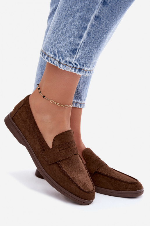 Mocassins en faux daim pour femmes CzekoladoĮe Renelia