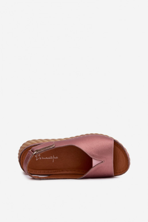 Sandales à plateforme rose doré Tai turiciejka L7633-25