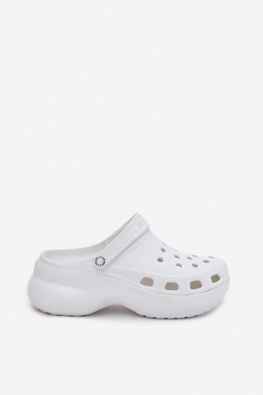 Chaussons pour femmes avec semelles chunky tendance Big Star RR274A119 blanches