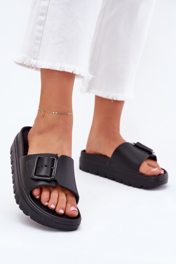 Chaussons légers noirs pour femmes avec boucles Viasara 2