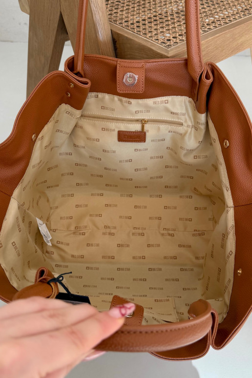 Grand sac marron pour femmes Big Star SS574006