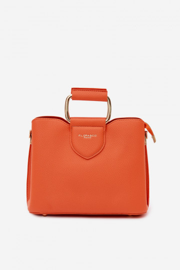 Sac orange en simili cuir Lorielle