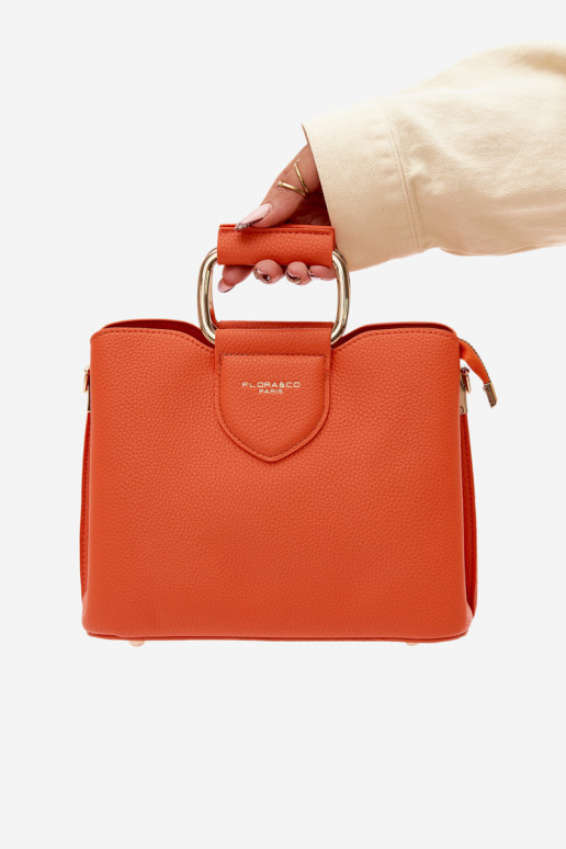 Sac orange en simili cuir Lorielle