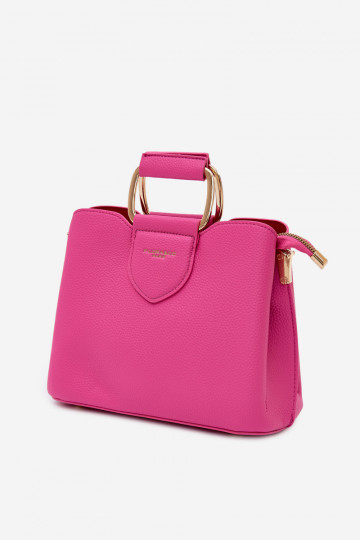 Sac rose en simili cuir Lorielle 2