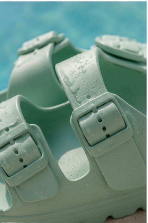 Chaussons femme avec plateforme en mousse en menthe Melorea