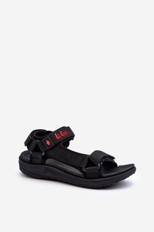 Sandales femme avec fermetures adhésives en noir Lee Cooper LCIN-26-34-4423L
