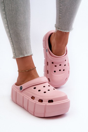 Chaussons légers pour femmes à plateforme en rose Itubia 2