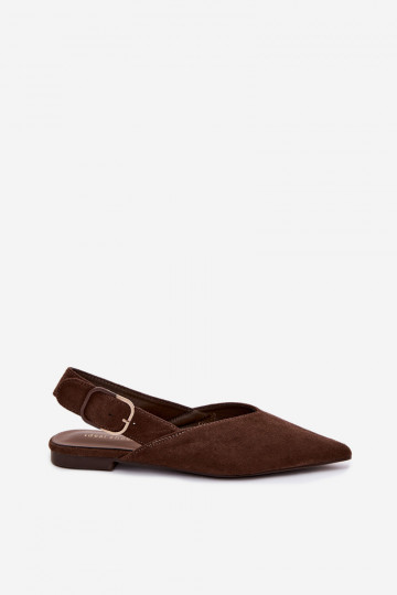 Ballerines pour femmes avec boucles en couleur chocolat Tanelia 2