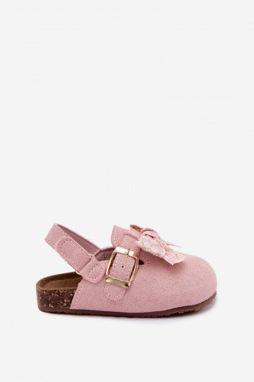 Sabots pour enfants avec nœuds en couleur rose Rosella 2