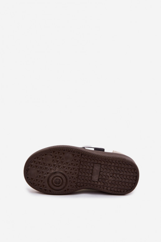 Baskets pour enfants avec fermetures Velcro en cuir synthétique couleur blanche Ronja